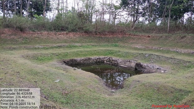 Water conservation project in Jharkhand